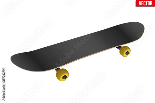 Classic skateboard isolated on white.