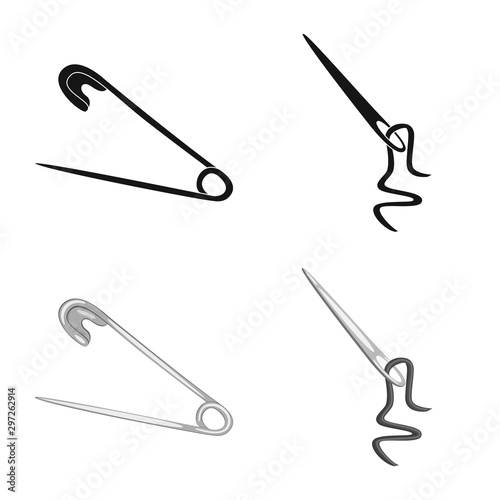 Isolated object of craft and handcraft sign. Collection of craft and industry stock vector illustration.