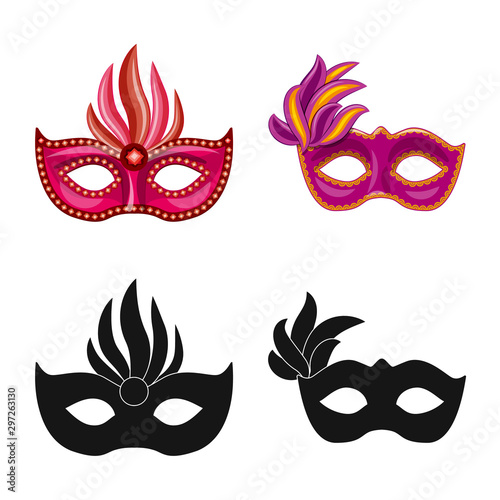 Vector design of luxury and celebration logo. Collection of luxury and hide stock symbol for web.