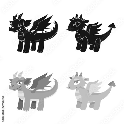 Isolated object of legend and halloween sign. Set of legend and history stock vector illustration.