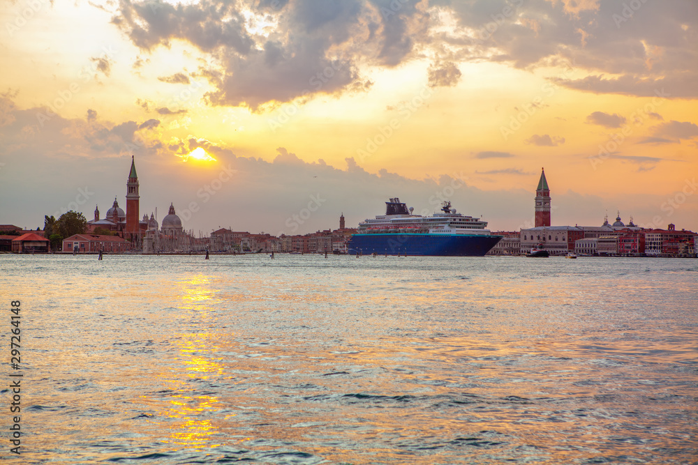 Beautiful sunset over Venice Lagoon Beautiful sunset over Venice Lagoon