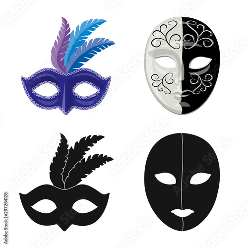 Isolated object of luxury and celebration icon. Set of luxury and hide vector icon for stock.