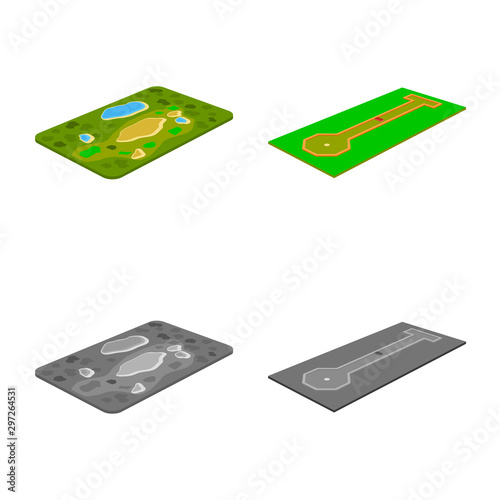 Isolated object of playground and sport icon. Collection of playground and scene vector icon for stock.