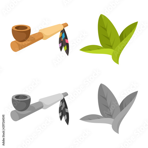 Vector design of accessories and harm sign. Collection of accessories and euphoria stock vector illustration.