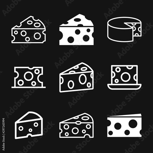 Cheese icon vector, filled flat sign, logo illustration