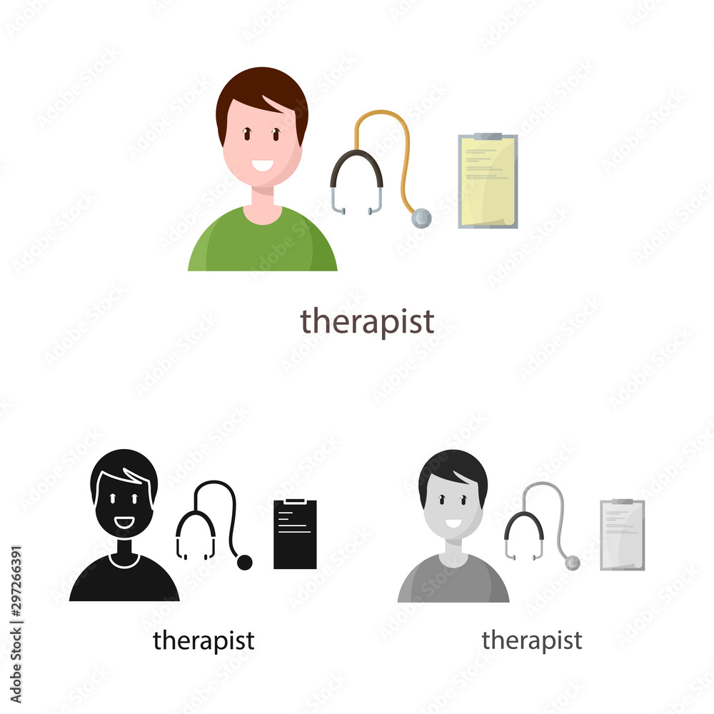 Vector illustration of therapist and doctor icon. Collection of therapist and rehabilitation vector icon for stock. Vector illustration of therapist and doctor icon. Collection of therapist and rehabilitation vector icon for stock.