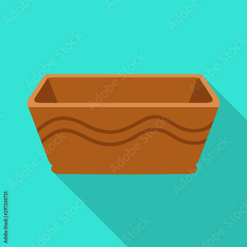 Vector illustration of pot and ceramic logo. Graphic of pot and brown vector icon for stock.