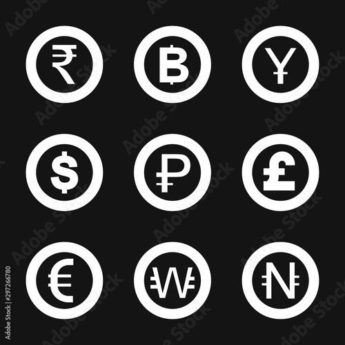 Money Currency Icon design template. Vector EPS