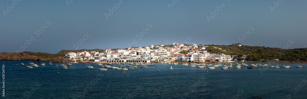 Look at Es Grau town in Menorca Island, Spain.