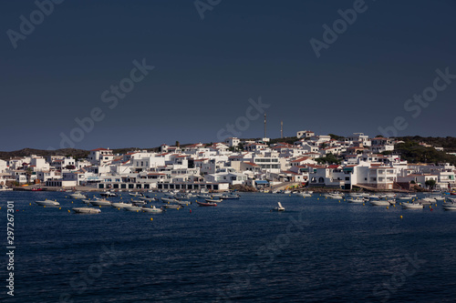 Look at Es Grau town in Menorca Island, Spain.