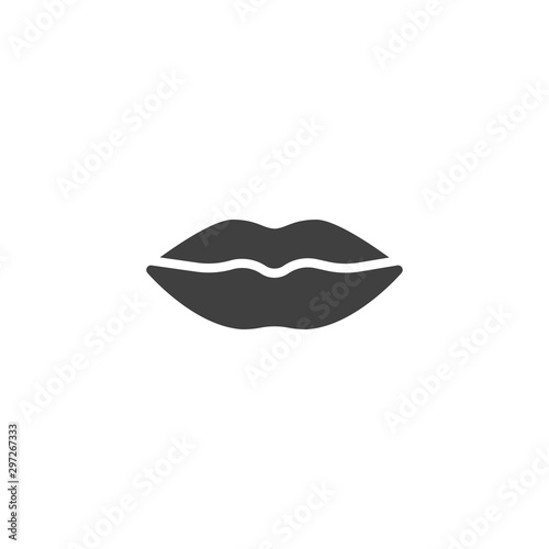 Woman lips vector icon. filled flat sign for mobile concept and web design. Human lips glyph icon. Symbol, logo illustration. Vector graphics