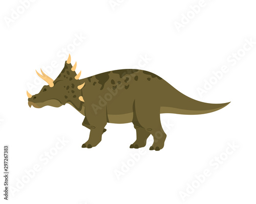Detailed Triceratops the Jurassic Animal Illustration © mayantara