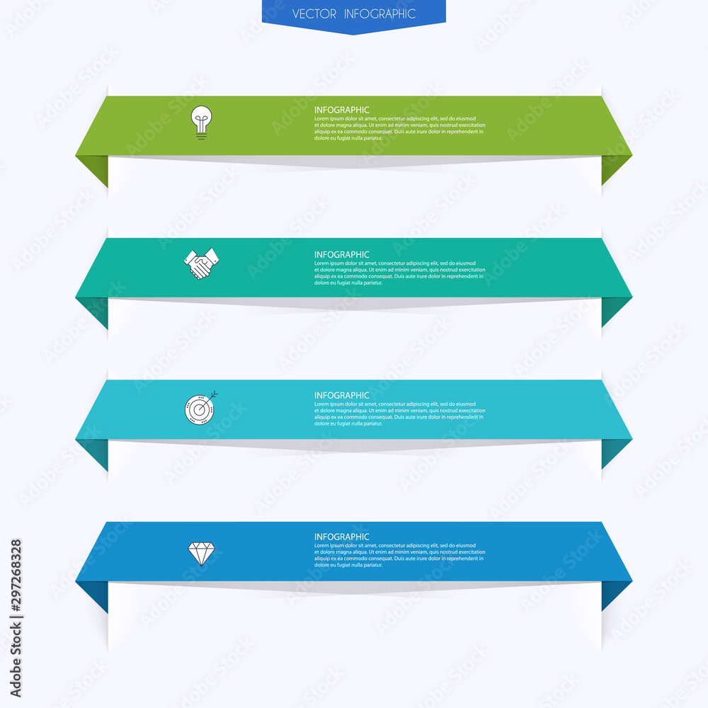 Vector info graphics for your business presentations. Can be used for website layout, numbered banners, diagram, horizontal cutout lines, web design.