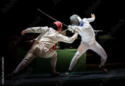 Fotografija Fight at a fencing competition.