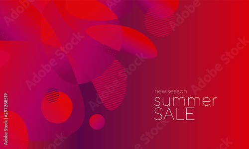 Passionate red geometric shapes composition