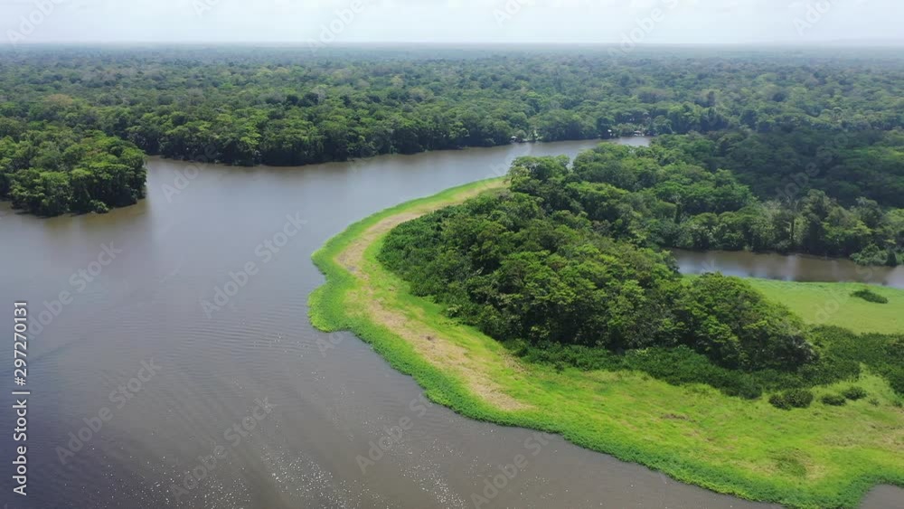 Aerial view of the Carribbean coastline at Tortuguero, Costa Rica Aerial view of the Carribbean coastline at Tortuguero, Costa Rica