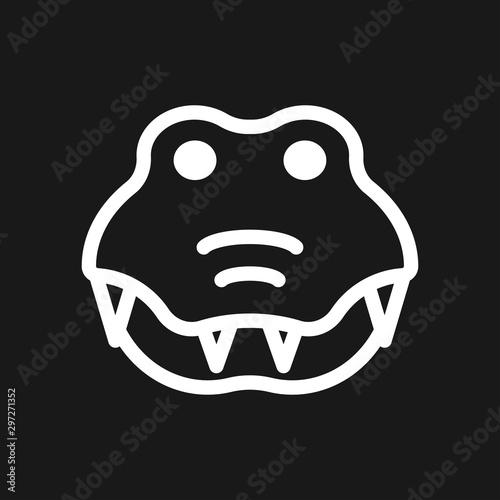 Crocodile icon. zoo animal flat design. vector symbol