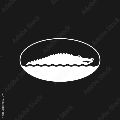 Crocodile icon. zoo animal flat design. vector symbol