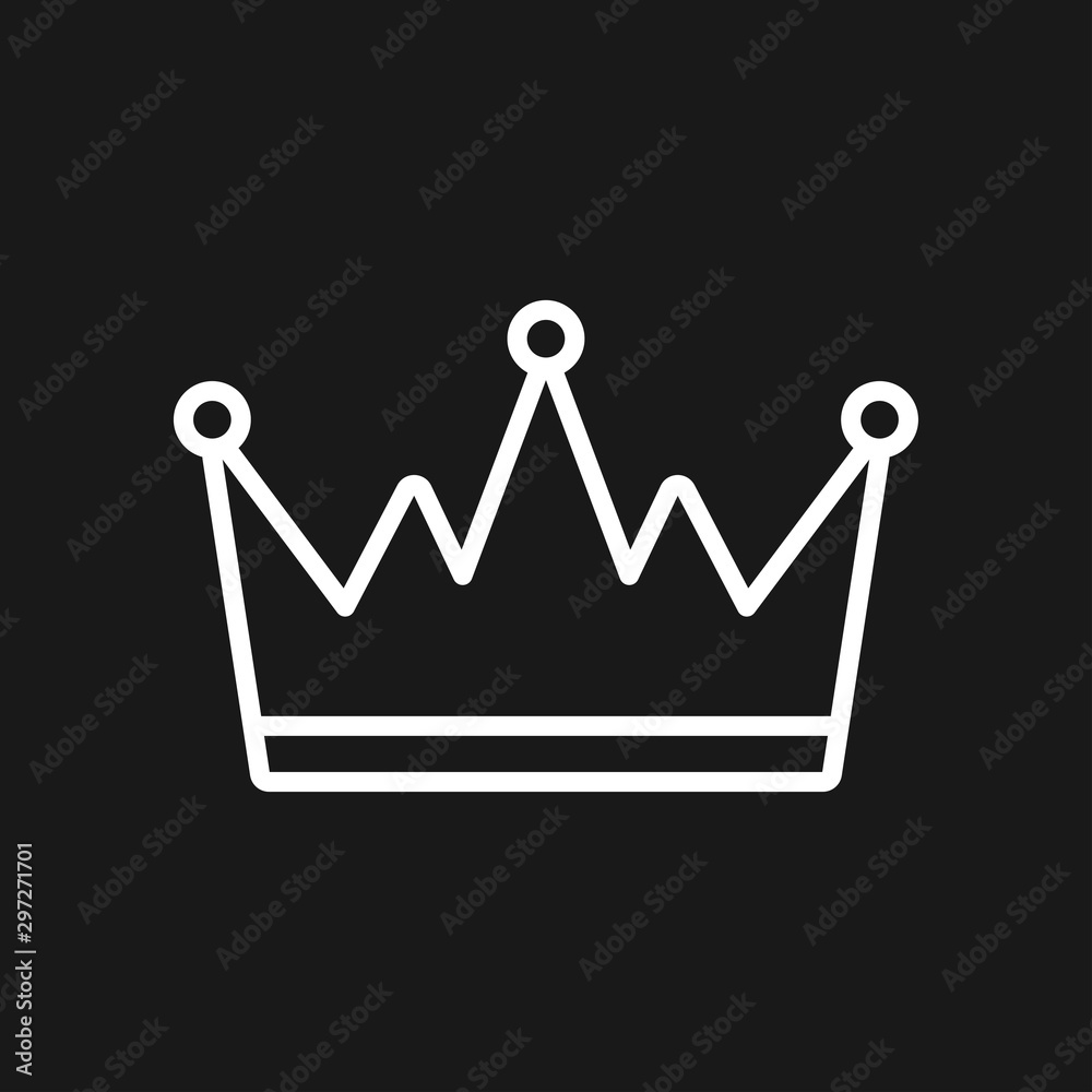 Crown Icon in trendy flat style isolated on background. Crown Icon in trendy flat style isolated on background.