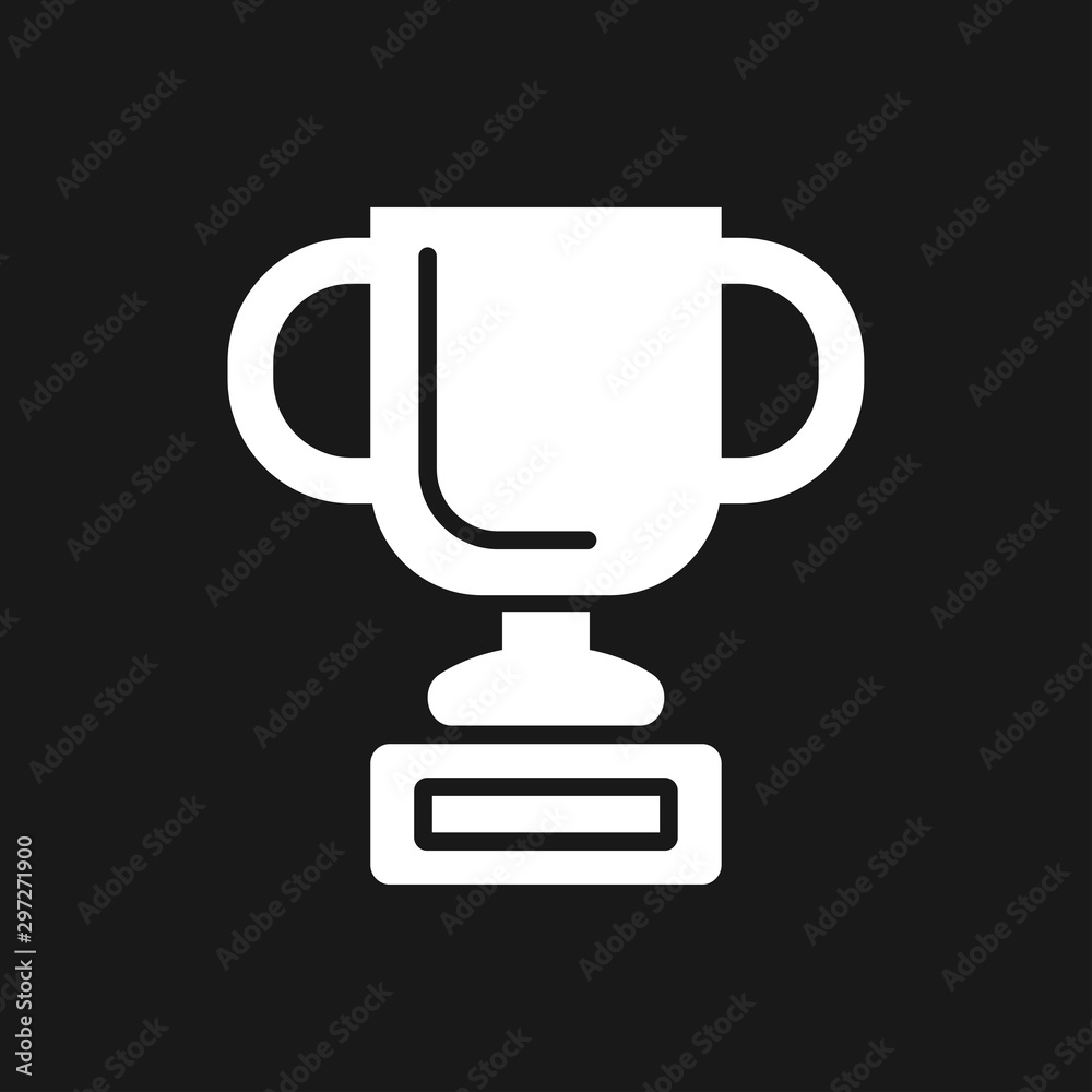 Trophy cup icon. Sport competition silhouette symbol. Trophy cup icon. Sport competition silhouette symbol.