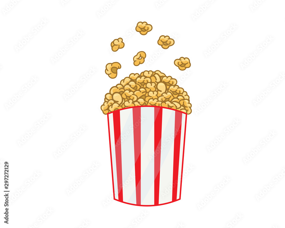 Detailed Popcorn the Snack Food Illustration