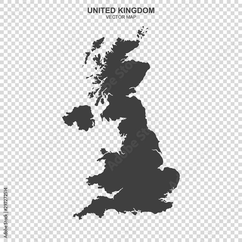 political map of United Kingdom isolated on transparent background
