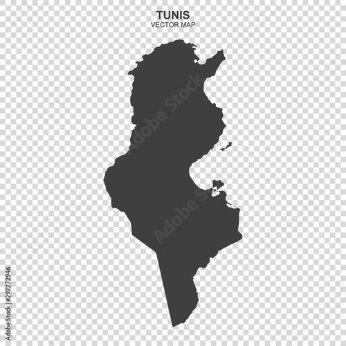 political map of Tunis isolated on transparent background