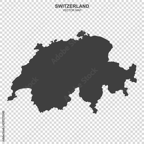 political map of Switzerland isolated on transparent background