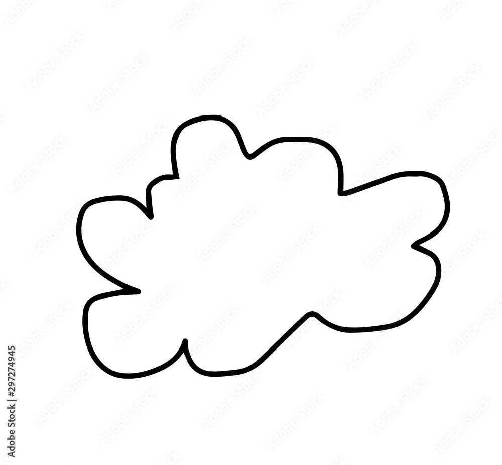 Vector Doodle childish cloud hand drawn on an isolated white background. Sketch black line icon. Design for cards, coloring, textiles, packaging paper, stickers, web and mobile. Vector Doodle childish cloud hand drawn on an isolated white background. Sketch black line icon. Design for cards, coloring, textiles, packaging paper, stickers, web and mobile.