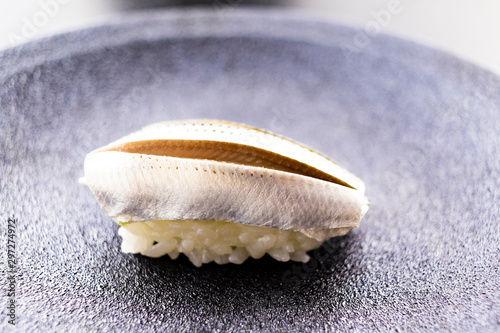 Japanese food nigiri sushi (Gizzard Shad) photo