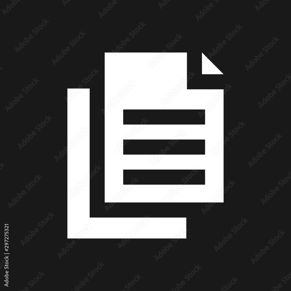 Document flat icon, Document vector icon. Illustration for graphic and web design Document flat icon, Document vector icon. Illustration for graphic and web design