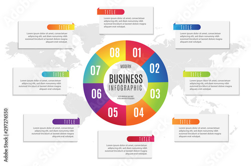 modern business infographics template. Modern infographic steps for business.