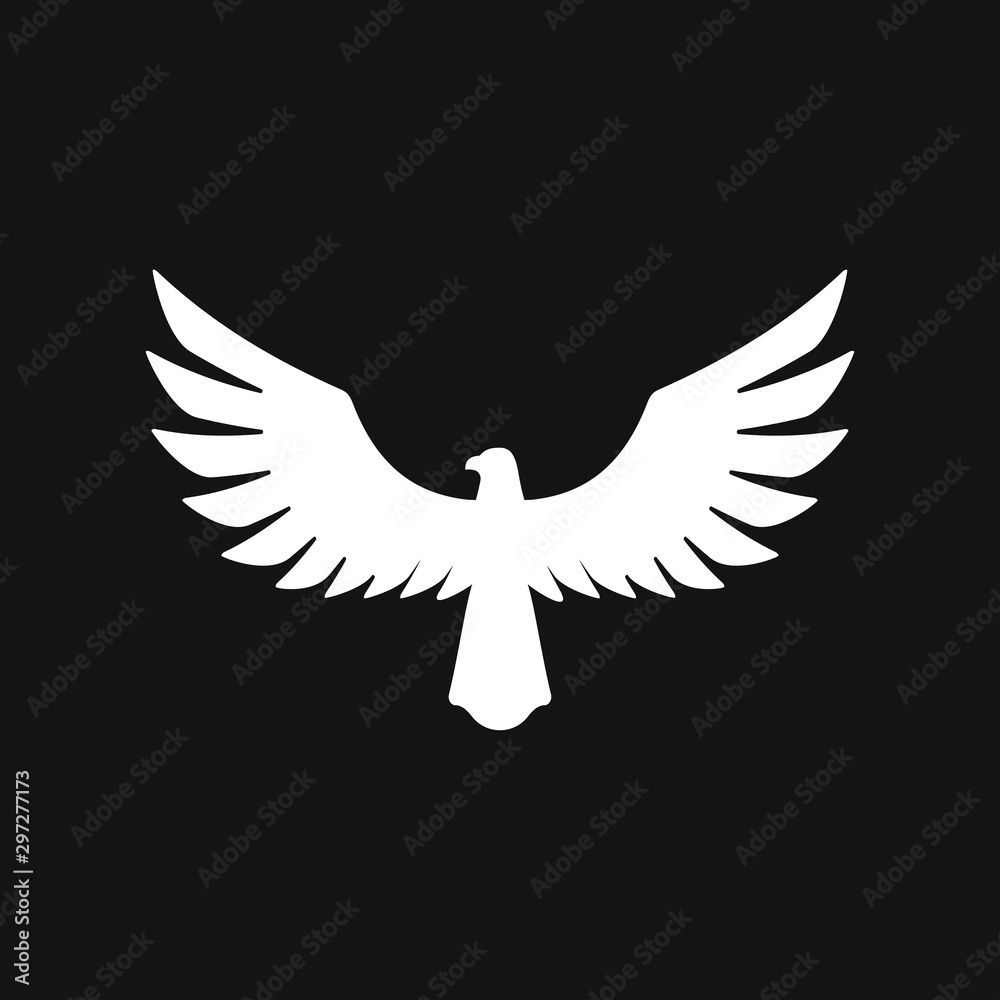 Obraz premium Eagle icon. Logo design vector template, flat icon.