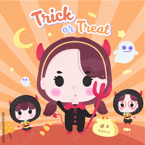 Halloween Girl Devil Cosplay Cartoon Trick or Treat