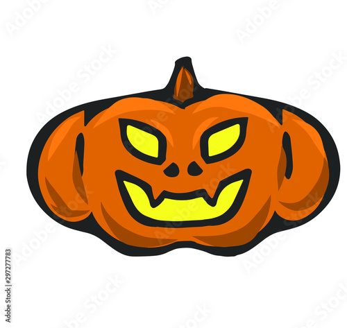 halloween pumpkin isolated on white background