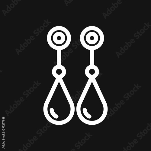 Earrings icon. Vector illustration of pearl earrings vector icon