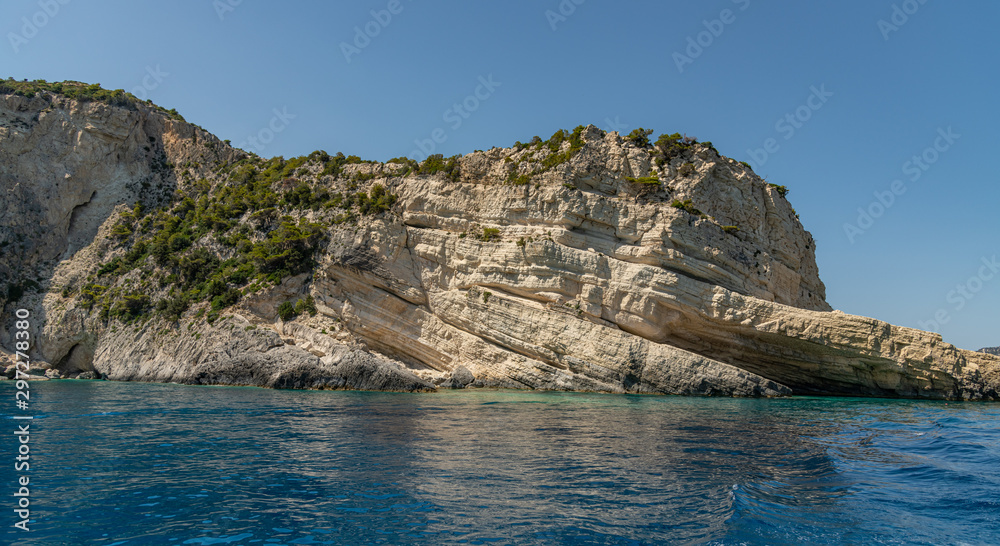rocky cliff on zakynthos