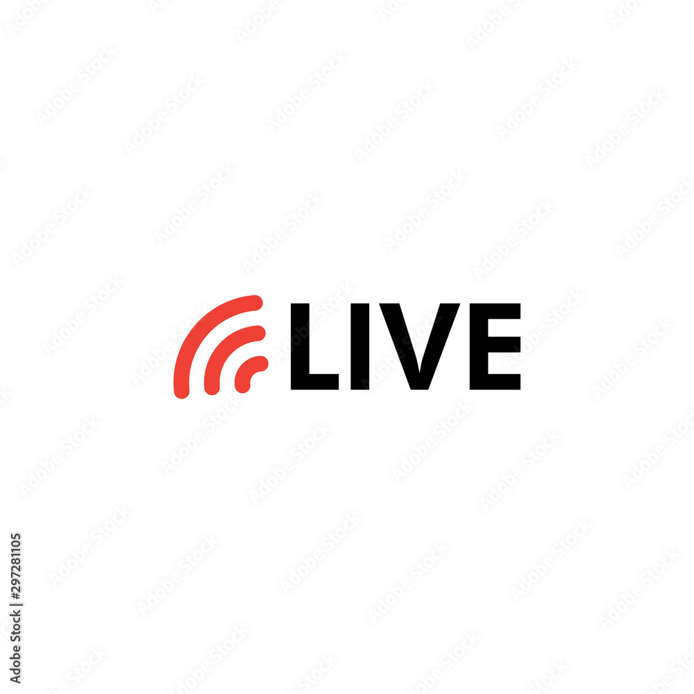 Live icon design template vector isolated illustration Live icon design template vector isolated illustration