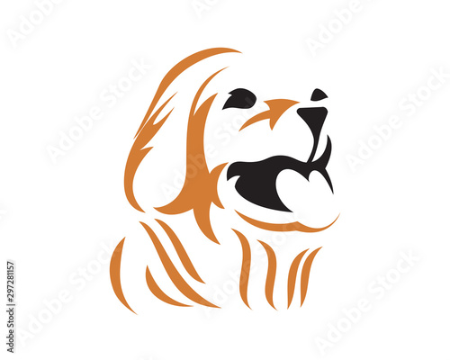 Labrador Retriever and Cheerful Dog Silhouette