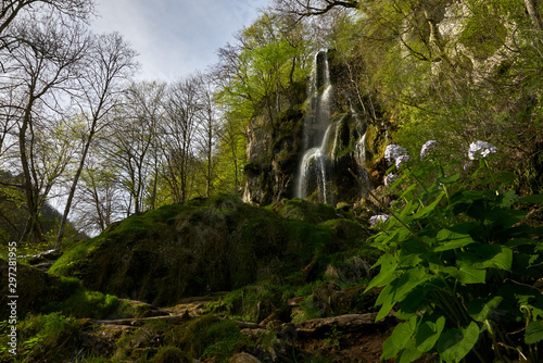 Long expusure summer to waterfall almost dry      photo