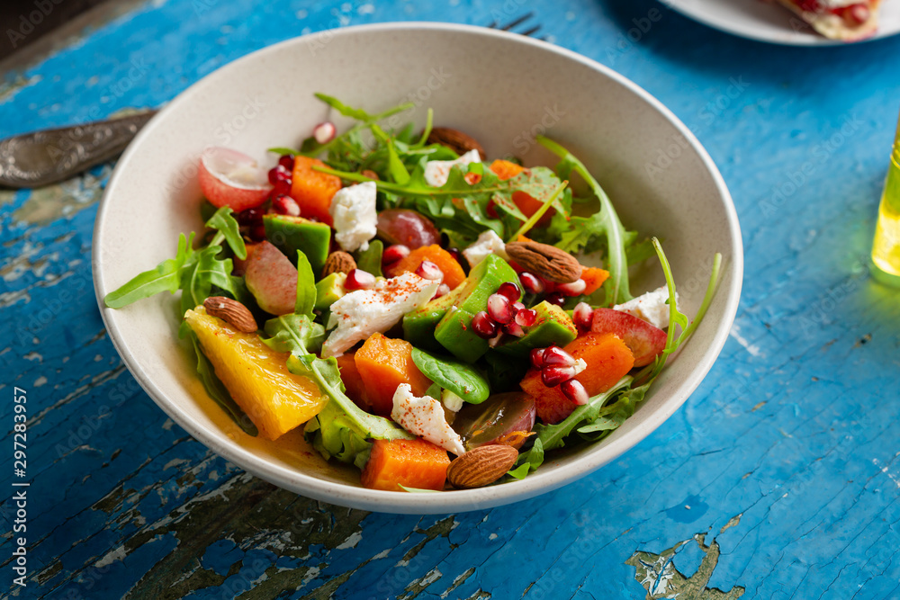 Salad with avocado and baked pumpkin Salad with avocado and baked pumpkin