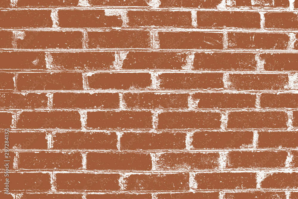 Obraz premium Texture background brick wall with defects, chips, cracks