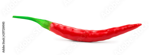 red hot chili peppers isolated on white background