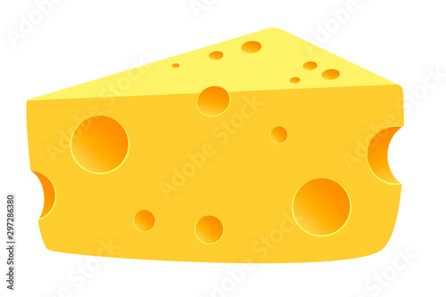 cheese. cheese slice in vector.