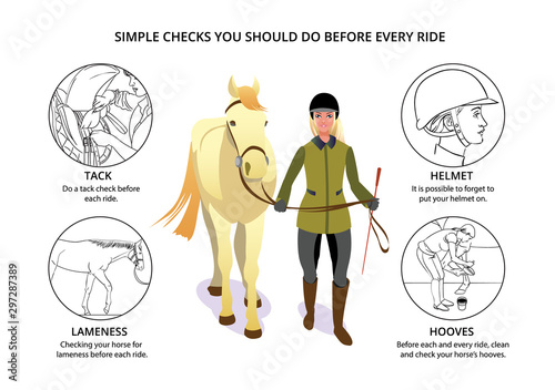 Poster for horse info graphic design.