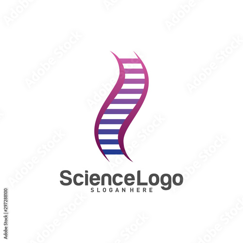 DNA Logo Design Concept Vector. Creative DNA Logo Template. Icon Symbol