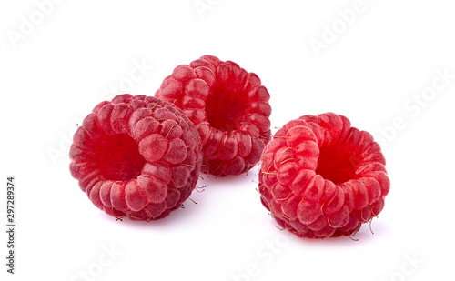 Raspberries Isolated on White Background. Ripe berries isolated.