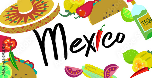 Poster with the theme of Mexico.