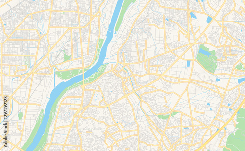 Printable street map of Hirakata  Japan