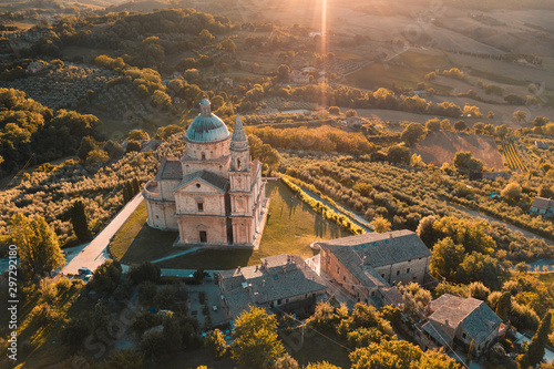 Photography Panoramic photo from the drone, Montepulciano.